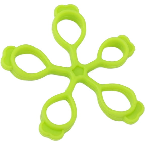 Flower Shape Silicone Finger Stretcher, Finger Exerciser, Finger Strengthener,Grip Strength Trainer, Silicone Grip Strength Trainer Resistance Bands Finger Stretcher (Green 8.8lb)