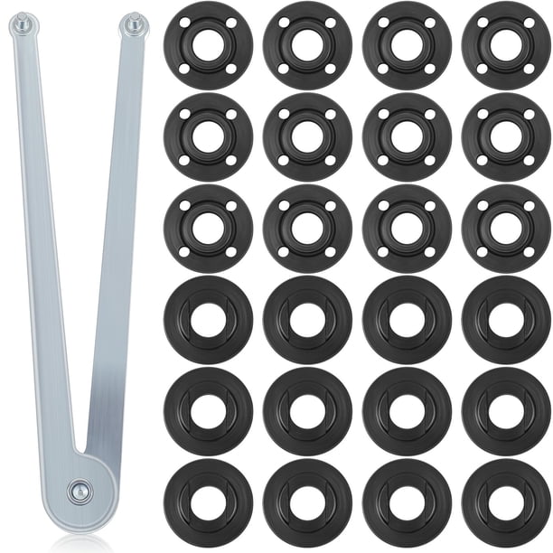 Juego de llaves para amoladora angular Hicarer, 25 piezas, tuercas de seguridad universales