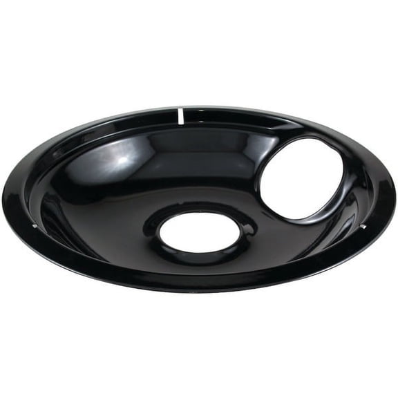Stanco Metal Products Black Porcelain Replacement Drip Pan (8")