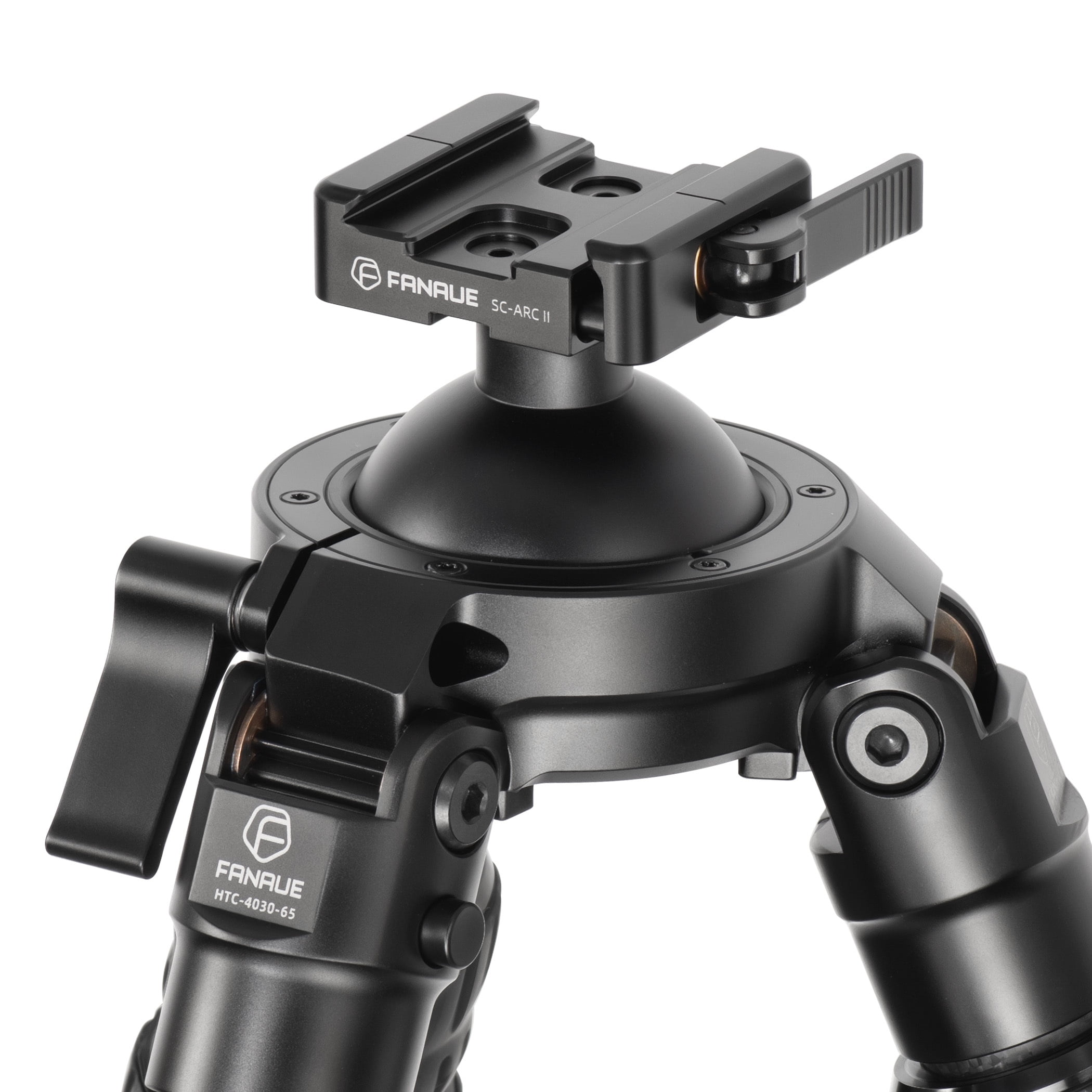 FANAUE Carbon Fiber Tripod with 65mm Ball Head, Inverted Leg Design for Stable Hunting and Shooting Support HTC-4030-65