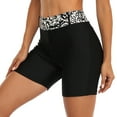 thumbnail image 4 of Women's Board Short High Waist Stretchy Swimsuit Bottom Swim Trunk, 4 of 6