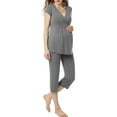 thumbnail image 3 of Maternity & Nursing Pajamas Top and Pants Sleep Set, 3 of 5