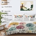thumbnail image 3 of Queen 4 Piece Bedding Set Farm Watercolor Dandelions Soft Breathable Duvet Cover and Pillowcase,Country Blue Purple Yellow Plant Duvet Cover Set Washable Bed Sheets for Bedroom Dormitory Guest Room, 3 of 9