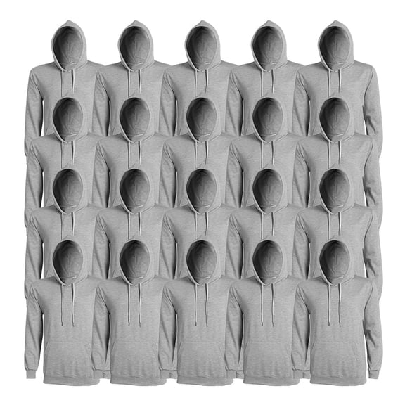 Sublimation Gray Hoodies Polyester blank Sweatshirt for Sublimation Bulk Hoodie Wholesale for Printing 25 pack