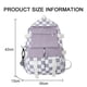 thumbnail image 2 of Mochila kawaii, mochila para estudiantes, mochila de gran capacidad, mochila para el campus con cuadros en blanco y negro, linda para niñas, 2 of 5