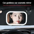 thumbnail image 5 of Espejo LED de maquillaje HD para coche, placa de visera solar con ajuste de tres engranajes, espejo retrovisor Interior regulable con pantalla táctil, espejo de tocador automático, 5 of 5