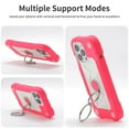 thumbnail image 6 of for iPhone 13 mini Case with Ring Stand, Heavy Duty Military Grade Rugged Shockproof Silicone Rubber Magnetic 360 Ring Kickstand Holder Case for Women Girls For iPhone 13 mini, Rose, 6 of 6