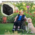 thumbnail image 3 of Funda para silla de ruedas, funda de almacenamiento para scooter de movilidad 210D para viajes, funda ligera impermeable para silla de ruedas eléctrica, 40x30x40 pulgadas, 3 of 5