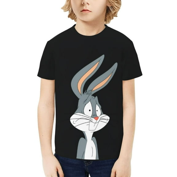 Bugs Bunny Boys Girls Teens T Shirt Graphic Print Casual Short Sleeve Funny Top Tees Shirt for Youth Kids