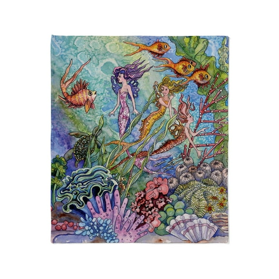 CafePress - Mermaid Shower! Throw Blanket - Soft Fleece Throw Blanket, 50"x60" for All Ages