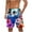 Blue, variant on Summer Men's Big & Tall Aloha Shorts - Tropical Print Resort Shorts with Drawstring Breathable Vacation Shorts Summer Hawaiian