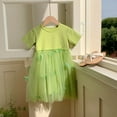 thumbnail image 2 of WOYY Toddler Girls Short Sleeved Tutu Dress Children's Butterfly Mesh T-Shirt Dress, 2 of 5