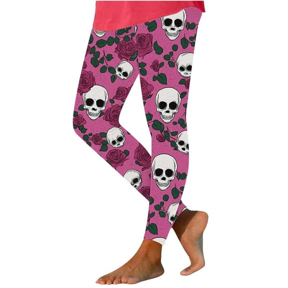 Cavosen Halloween Womens Plus Size Pants Ghost Elastic Waist Sweatpants Workout Pants