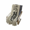 thumbnail image 4 of Motorcycle Soft Flannel Fleece Blanket, Vintage Detailed Chopper Design with Bike Club Lettering on Beige Backdrop, Cozy Plush for Indoor and Outdoor Use, 50" x 70", Beige and Black, by Ambesonne, 4 of 6