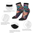 thumbnail image 5 of Fuzoiu Bohemian Colorful Flower Woman Print Adult Socks, Crew Moisture-wicking Socks, Unisex Cushion Crew Socks,Casual Sports Ankle Socks, 5 of 7