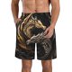 thumbnail image 1 of Balery Vintage Metal Dragon Traje de Baño Estilo Hawaiano para Hombre, Shorts de Secado Rápido con Bolsillos-Small, 1 of 6
