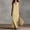 Yellow, variant on QUNYINEY A Line Womens Plus Size Dresses Long Sleeveless Cotton Linen Sundress Casual Loose Fit V Neck Solid with Slit Dresses
