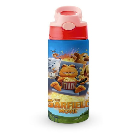 

GarField Small Water Bottle for Kid 12oz Insulated Bottles with Straw Lid Stainless Steel Tumbler Vacuum Cup Thermal Bottles