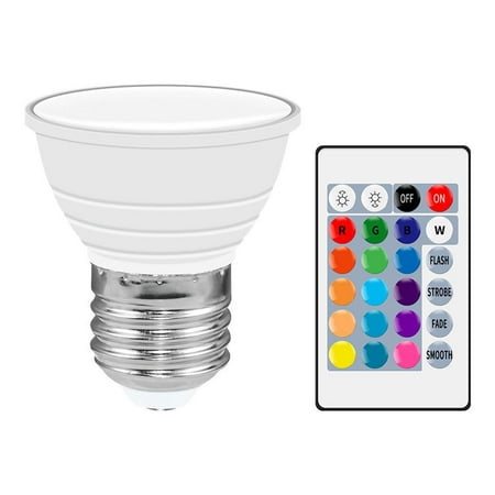 

LED Light Bulbs 10W E27 RGB White Light Cup Light Bulb Remote Control 10W Smart Color LED Light