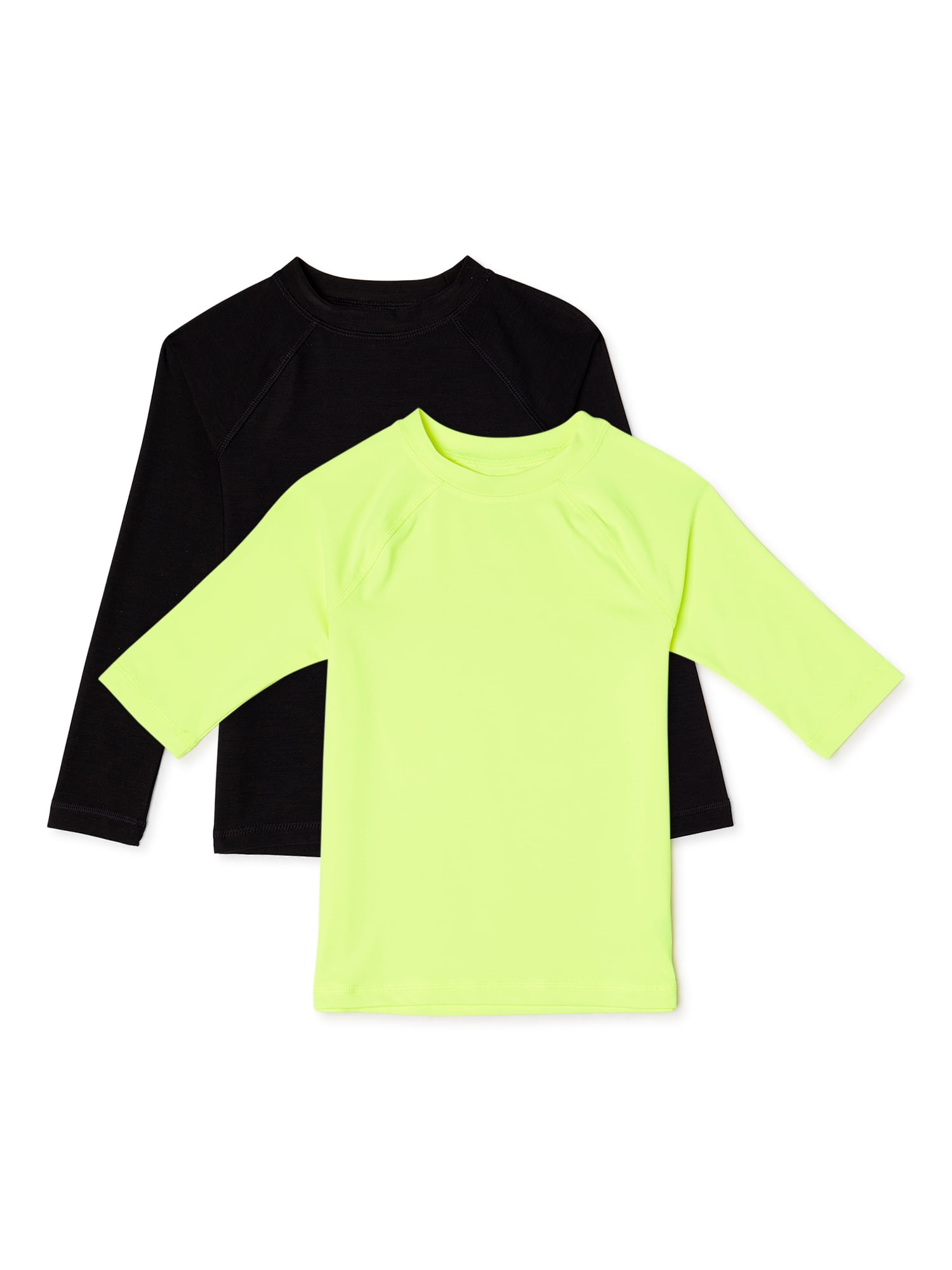 Size 14/16 Lime/Black Jachs Boys UPF 50 Sun Protection Rashguard Swim Shirt