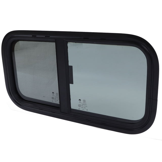 RV Window Vertical Slide, 11.8"H X 23.6" W Vertical Horizontal Sliding RV Window With Screen, Replacement Trailer Window For Teardrop Horse Trailer Window