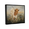 thumbnail image 3 of Stupell Industries Longhorn Cattle Grazing Animals & Insects Painting Black Floater Framed Art Print Wall Art, 3 of 6