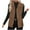 2#Coffee, variant on Heisall Womens Winter Vests Sleeveless Zipper Collar Solid Color Casual Fashion Outerwear