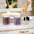 thumbnail image 7 of Purple Stripes with Purple Tiny Flowers Translucent Plastic Cans Storage Canisters with Lid Set of 4, 7 of 7