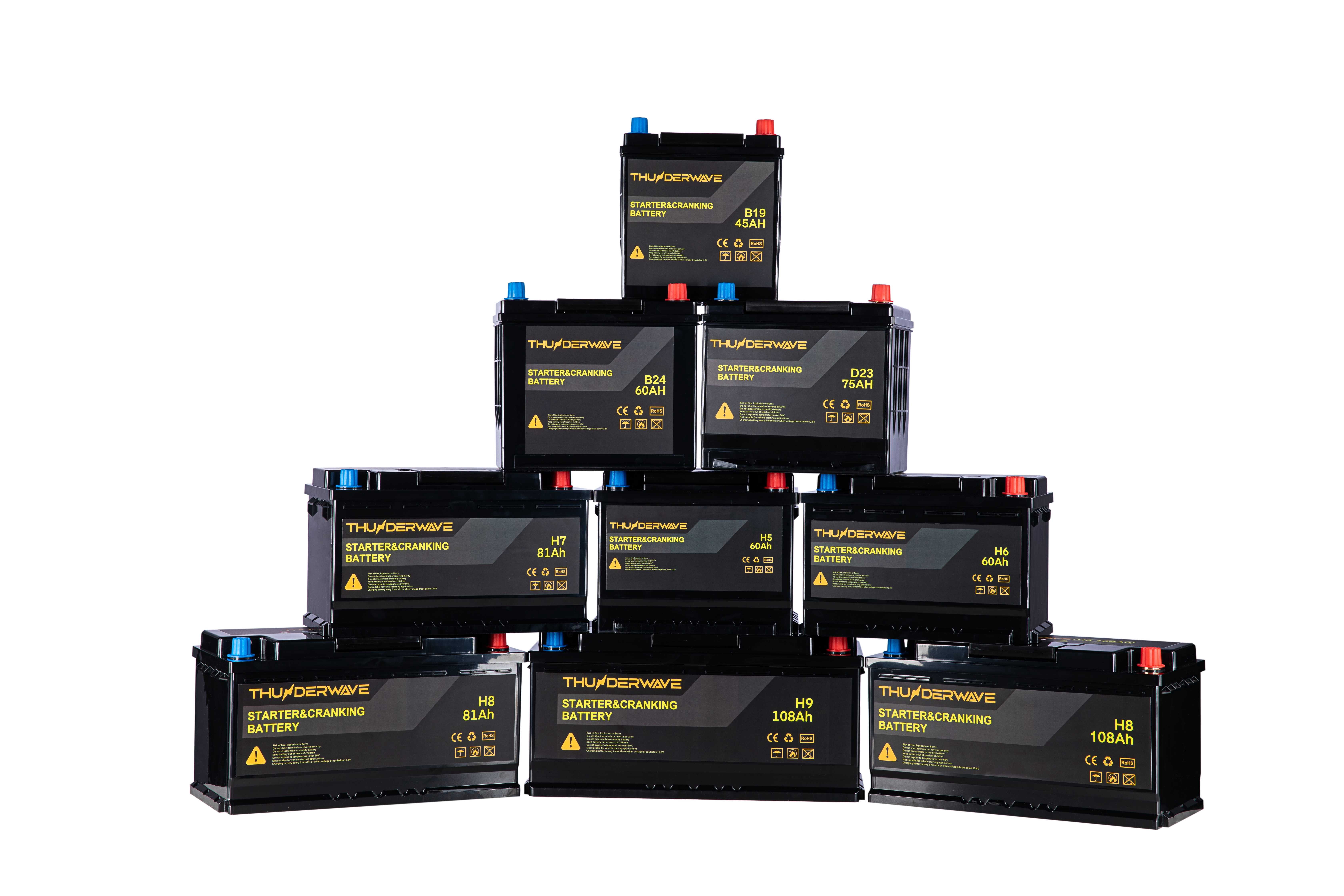 Thunderwave H6 60AH Lithium Battery 12.8 V Vehicle Battery Group 48, 660 CCA for Car