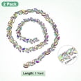 thumbnail image 3 of Uxcell 2-Pack 1 Yarda 14 mm Cadena de Strass de Cristal Cierra Ojo de Caballo para Manualidades/Ropa [Color AB], 3 of 7