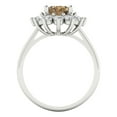 thumbnail image 4 of Clara Pucci 14K White Gold 2.72ct Champagne Halo Ring for Women, 4 of 7