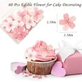 thumbnail image 2 of 60PCS Edible Flowers for Cake Decorating, NOGIS Cherry Blossoms Flower Cupcake Toppers, Flowers for Cake Decorating Rice Wafer Paper Decorations for Birthday Party Wedding Food Dessert Supplies, 2 of 7