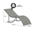 thumbnail image 2 of Gaderth Ensemble de 2 Chaises Longues de Patio, Chaises Longues en Forme de S avec Tissu Textilène à Séchage Rapide, Cadre en Aluminium Résistant à la Rouille, Chaises Longues de Patio pour Extérieur Piscine Plage Jardin Cour Arrière, 2 of 8