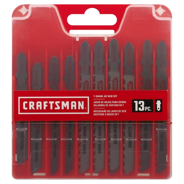 CRAFTSMAN Jigsaw Blades, TShank Set, 13Piece (CMAJ1SET13) Walmart