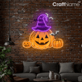 thumbnail image 3 of Craftnamesign Pumpkin Neon Sign for Halloween Decor, Spooky Home Room Wall Art, Halloween Gift, Horror Decor, 3 of 5
