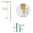 thumbnail image 2 of Goo-Ki 12 Pack 20 Inch(508mm) Kitchen Cabinet Pulls, Light Brushed Brass Cabinet Handles, Drawer Pulls for Dresser,Wardrobe & Cupboard, 2 of 5