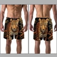 thumbnail image 3 of luoweisi Men's Beach Shorts Quick Dry Swim Trunks with Mesh Lining Leopard XL, 3 of 5