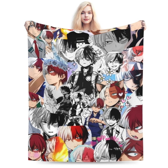 My Hero Academia Bed Blanket Air Conditioner Quilt Ultra Soft Flannel Blanket All Season Fuzzy Blanket Reversible Fluffy Plush Blanket 40"X30"