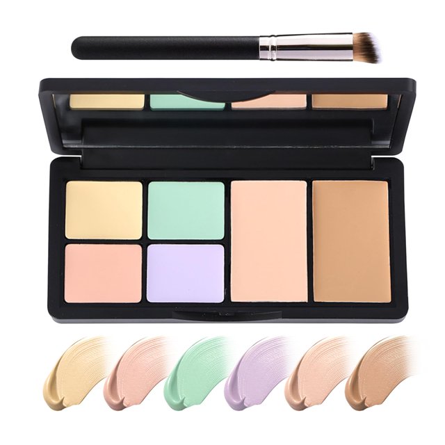 Paleta de correctores correctores de 6 colores Resistente al agua total de larga duración Base de contorno Paleta de correctores Crema de maquillaje Paleta de correctores resaltadores de contorno Ki
