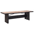 thumbnail image 2 of vidaXL 11 Piece Outdoor Dining Set Poly Rattan Acacia Wood Black, 2 of 5