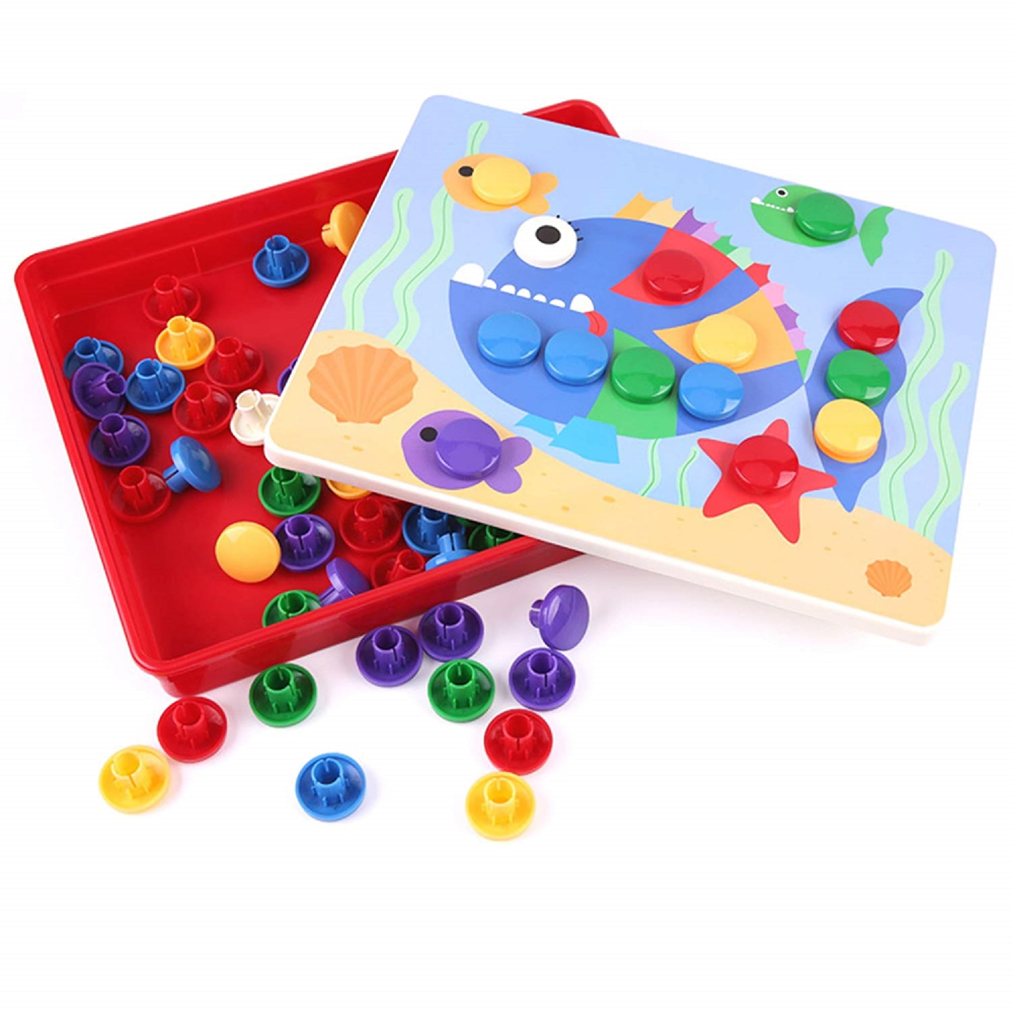 color matching mosaic pegboard