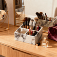 thumbnail image 3 of Calacatta Viola Marble Storage Organizer with Compartments - Multi-Purpose Desktop, Natural Stone Vanity Bathroom Office Kitchen Tray, 3 of 11