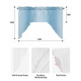 thumbnail image 6 of Blue Ombre Kitchen Swag Valance for Window, Rod Pocket Short Kitchen Curtains&nbsp;36 Inch Length, Modern Abstract Art Farmhouse Gradient Swag Topper Small Window Treatment for Cafe Bathroom Bedroom, 6 of 6
