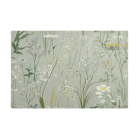 

Delicate Flower Pattern Kitchen Leather Drying Mat with Silica Gel Absorbent Layer 11.8 x17.7