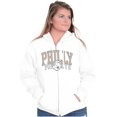 thumbnail image 3 of Popeye Vintage Varsity Philly Cartoon Zip Up Hoodie Men's Women's Brisco Brands S, 3 of 5