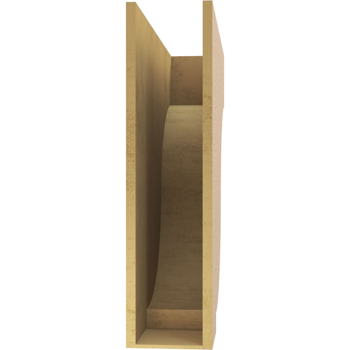9"W x 36"D x 36"H Thin Van Buren Rough Cedar Woodgrain TimberThane Corbel, Primed Tan
