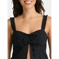 thumbnail image 4 of Madden NYC Women's Eyelet Tie Front Bustier Top, Sizes XXS-XXL, 4 of 5