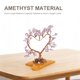 thumbnail image 3 of OULII Bonsái Artificial De Cristal Morado Con Símbolo Del Árbol De Para Hogar, 3 of 6