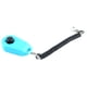 thumbnail image 3 of Clicker de entrenamiento para perros, universal, interactivo, con correa larga de muñeca negra y anilla azul cielo., 3 of 14