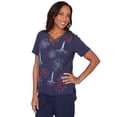 thumbnail image 3 of Alfred Dunner Womens Petite Statue Of Liberty Fireworks Tee, 3 of 4